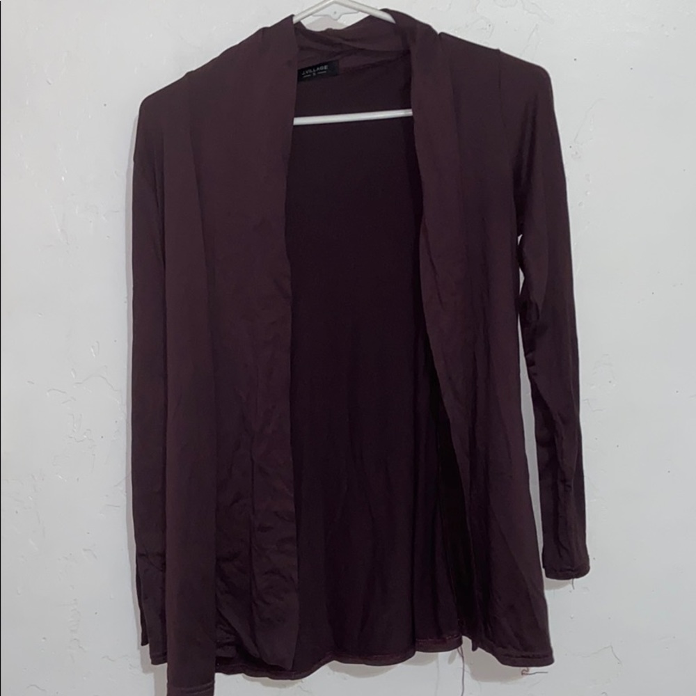 Purple cardigan
